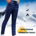 Thickened Windproof White Goose Down Pants Skiing Trekking Waterproof Winter Warm Breathable Ultra-light Trousers for Women Men