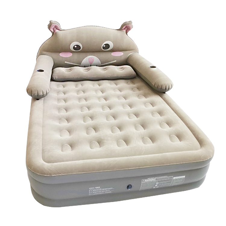 Manufacturers sell cute animals Flocked Air Bed Mattress