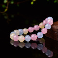 1PC Fashion Simple Natural Stones Bracelet Crystal Healing Quartz Stretch Bangles for Women Girls Morganite Yoga Jewelry Gift