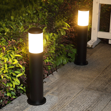 Thrisdar E27 Path Door Landscape Post Light Stainless Steel Outdoor Garden Lawn Lamp Modern Pathway Fence Lawn Pillar Light