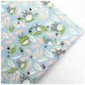 Syunss,New Blue Back Totoro Print Cotton Twill Fabric Sewing Baby Toy Bedding Quilt Cloth Craft Tecido DIY Tissu Patchwork Telas