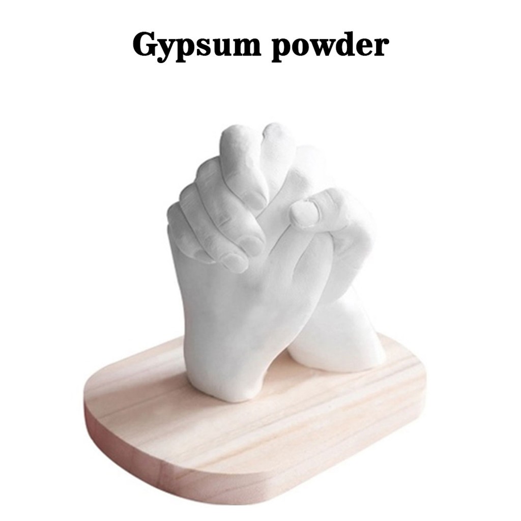 DIY Replica 3D Hand & Foot Print Mold Powder Gypsum Powder Baby Birthday Gift Handprint Footprint Gift Plaster Casting Kit 914