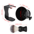 3 In 1 Men's Shaving Tool Set Shaving Brush + Shaving Razor Stand + Soap Bowl Male Facial Cleaning Tools Beard Shaving Kit