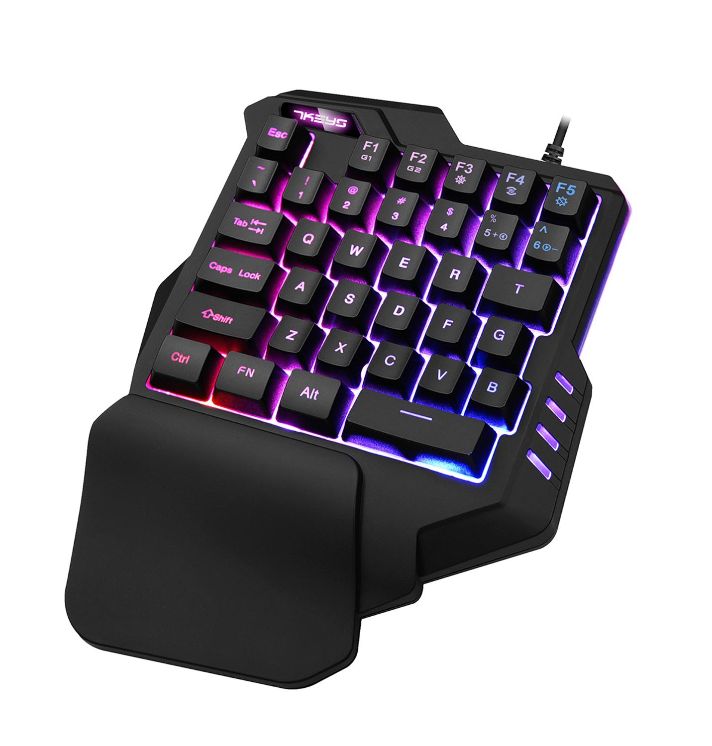 Ergonomic Design Single Hand USB Wired 35 Keys Gaming Keypad Keyboard RGB LED Backlight Keyboard For G30 PUGB LOL