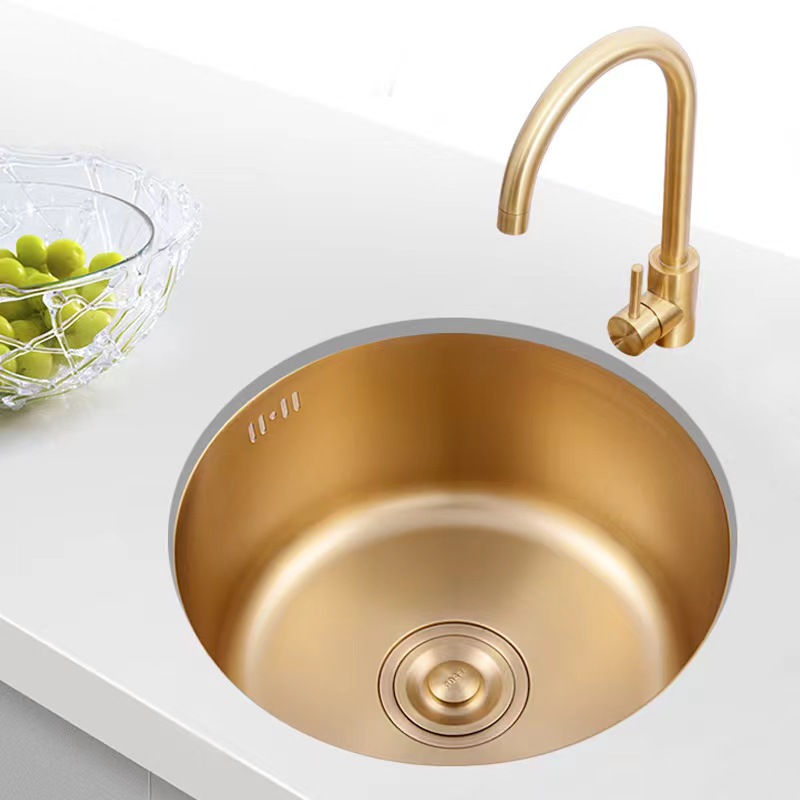 Golden nano stainless steel washbasin