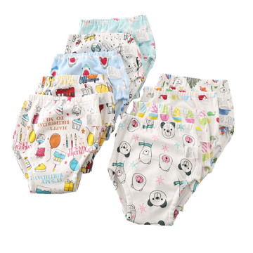 Cotton Reusable Baby Training Pants Infant Shorts Underwear Cloth Diaper Nappies Baby Waterproof Training Pantie 6Layers Crotch