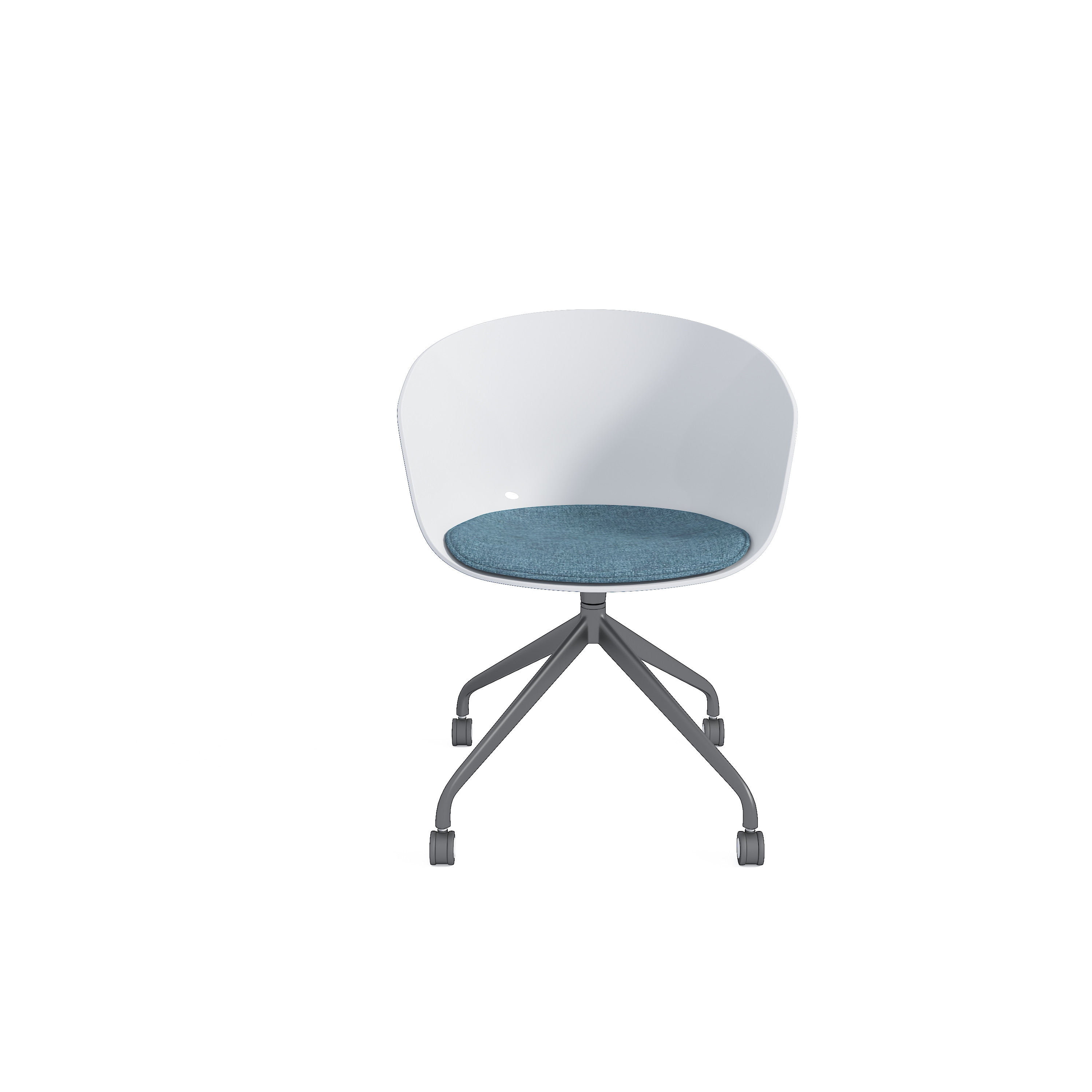 Contract Project Negotiation Room Ginger Plastic Shell Aluminium Alloy Base Multi-purpose Side Chair