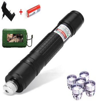 Hight Powerful Green Laser pointer 5mw lasers sight Lazer pen Burning Match with lasers + 8650 battery + charger +box