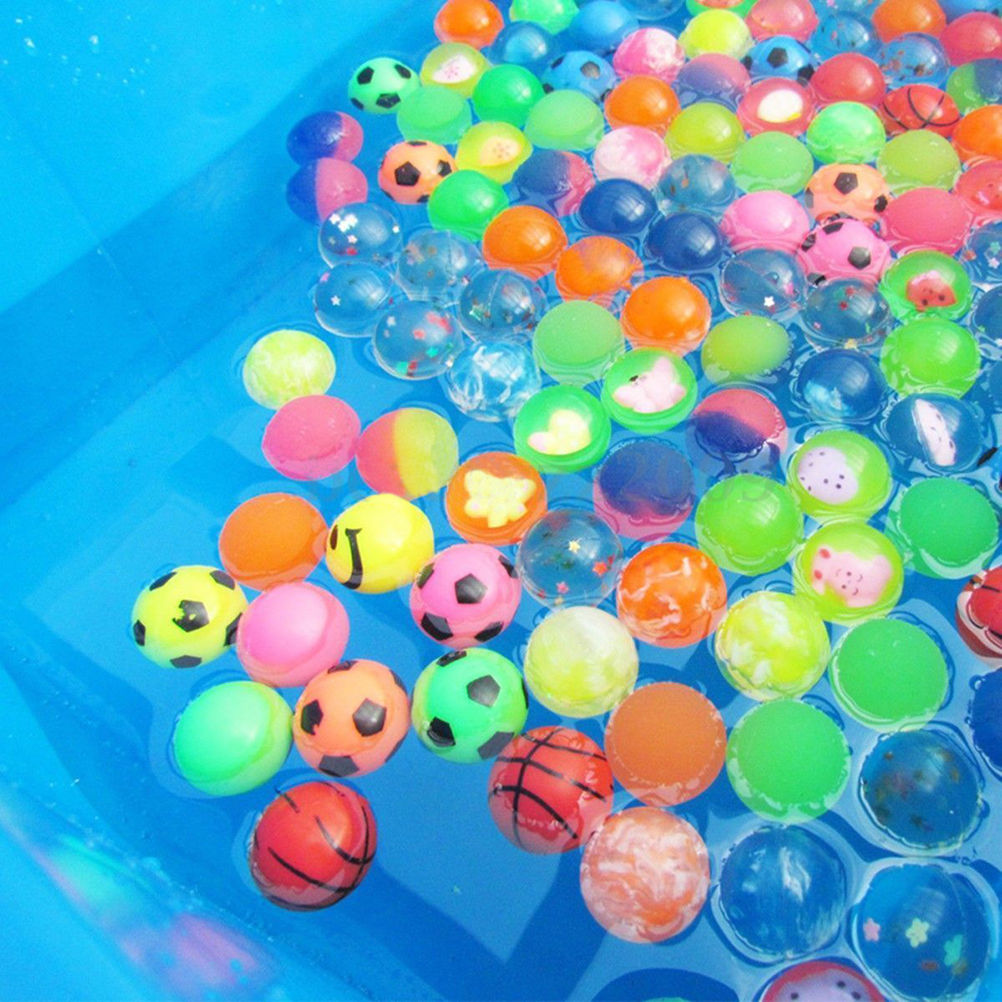 10pcs/lot Funny Toy Balls Mixed Bouncy Ball Solid Floating Bouncing Child Elastic Rubber Ball Of Pinball Bouncy Toys