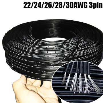 3pin LED heating wire 20awg 26awg 28awg 30awg Triple parallel cable 0.08mm Tin-paint copper super soft high termperature Wire