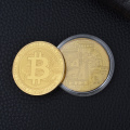 Gold Plated Bitcoin Coin Art Souvenir Great Gift Collectible Physical Metal Coin Crypto Commemorative Coin