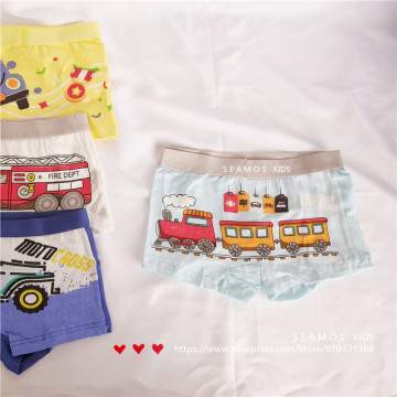 NEW! 3Pcs Lot Boys Boxer Underwear Car Train Color Baby Cotton Kids Shorts Children's Briefs ZL40