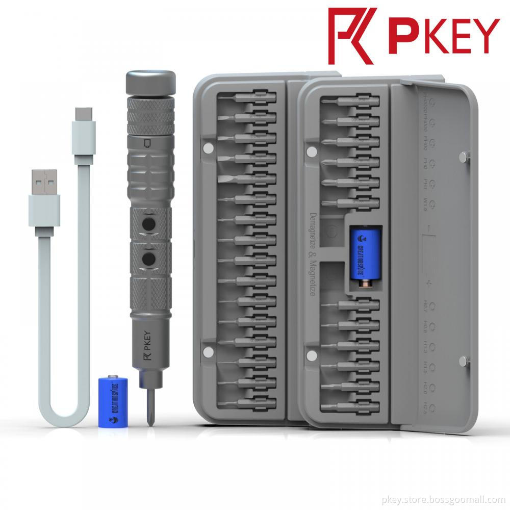 PKEY Two Lithium Battery Sets Small Power Screwdriver