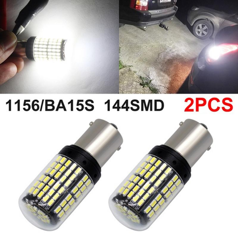 2pcs/set T20 7440 W21W LED Bulbs 3014 144 smd led lamp for Turn Signal No Flash Light car accessories