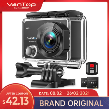 VanTop Moment 3 4K Action Camera Underwater Waterproof Camera with 170° Wide Angle Outdoor Mini WiFi Video Sports Mini Camera