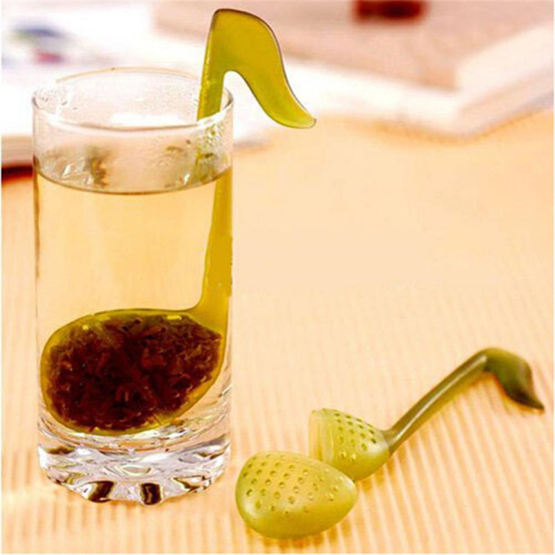 2019 Novelty Music Note Shape Tea Strainer Filter Reuseable Tea leaf Strainer Spoon Teaspoon Infuser Filter 14.3 x 5 x 2cm