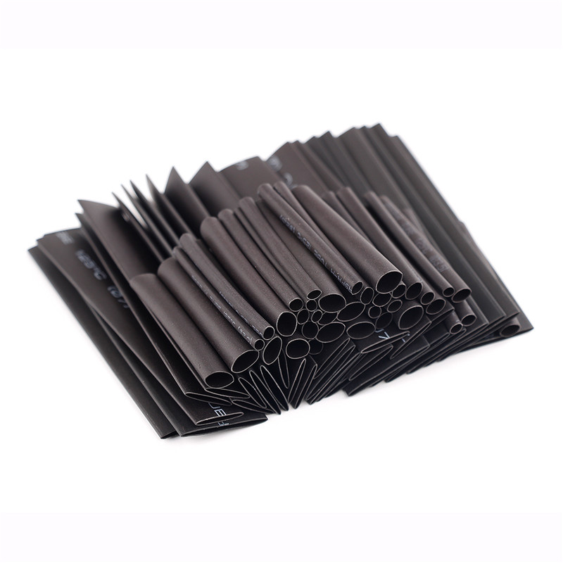 127 PCS Black Heat Shrink Tubing Polyolefin 2:1 Insulated Shrinking Wrap Heat Shrinkable Wire Cable Sleeve Tubes Kit 7Sizes