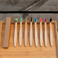 10Pcs Toothbrush Eco-Friendly Rainbow Bamboo Soft Fibre Toothbrush Biodegradable Teeth Brush Solid Bamboo Handle Toothbrush