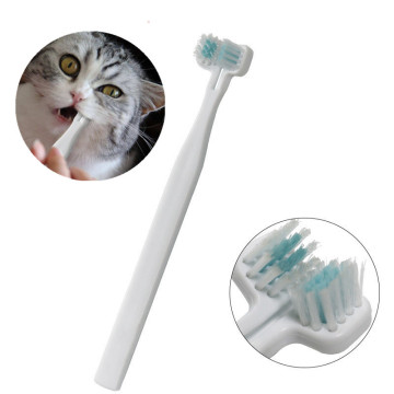 High Quality Cat Toothbrush Double Heads Teeth Brushing Multi-angle Cleaning Pet Breath Freshener Oral Care for Dog Cat Hot Sell