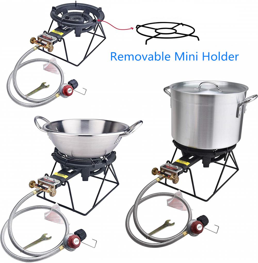 80000 BTU Camping Propane Burner Stove with Stand