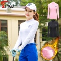 Compression Clothes Tshirt Women Shirts Lady Long Sleeve Warm Tennis Run Shirt Outdoor Sportswear Winter Fleece Golf Tops
