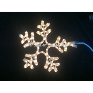 UL Listed 120V Milky White Incandescent Rope Light Motif 2D Snowflake Motif Light 12