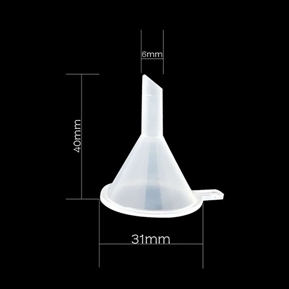 10pcs Mini Transparent Plastic Funnel For Perfume Diffuser Bottle Liquid Oil Funnels Kitchen Specialty Tools
