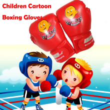 Children Cartoon Boxing Gloves Punching Bag Sparring Training Fight Age 3-12 Red/Blue/Black 23x 14x 3cm/9.06"x 5.51"x 1.18"