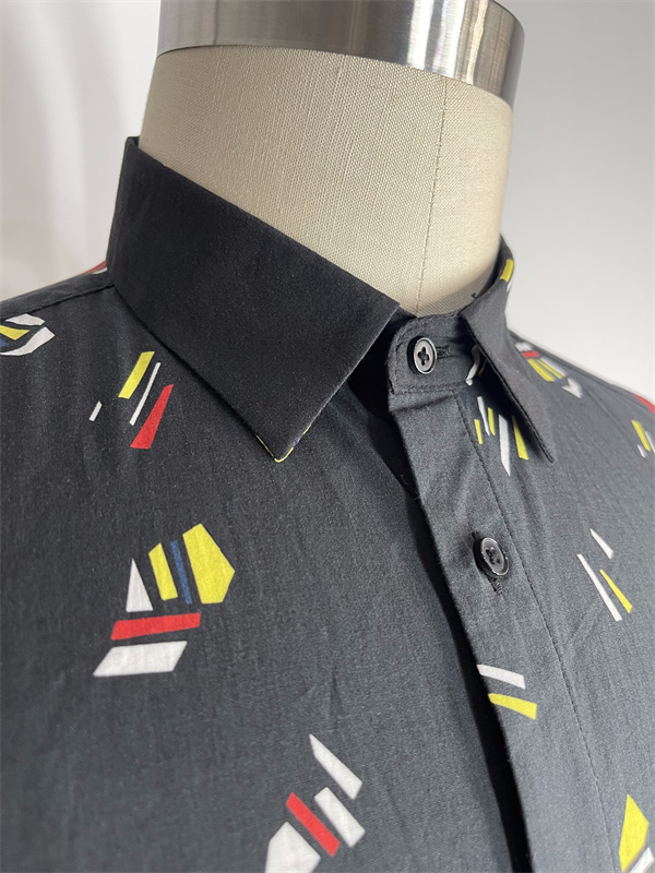 Poplin Cotton Irregular Printed Shirt