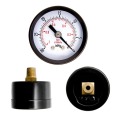 New 1-1/2" Dry Utility Mini Vacuum Pressure Gauge Blk.Steel 1/4" Center Back, -30HG/0PSI Pressure Tester Measuring Instruments