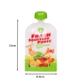 8 Pcs/pack Baby Food Squeeze Storage Double Zipper Pouches BPA Free Solid Feeding 100ml