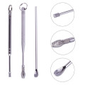 6Pcs/set Ear Wax Pickers Stainless Steel Earpick Wax Remover Curette Ear Pick Cleaner Ear Cleaner Spoon Care Ear Clean Tool