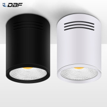 [DBF]High Bright Epistar COB LED Surface Mounted Downlight Dimmable 3W 5W 7W 10W 12W 15W Ceilling Spot Lamp White/Black Housing