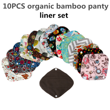 [simfamily] 10pcs Health Feminine Hygiene bamboo Panty Liner Reusable Waterproof Bamboo Material Menstrual Cloth Sanitary Pads