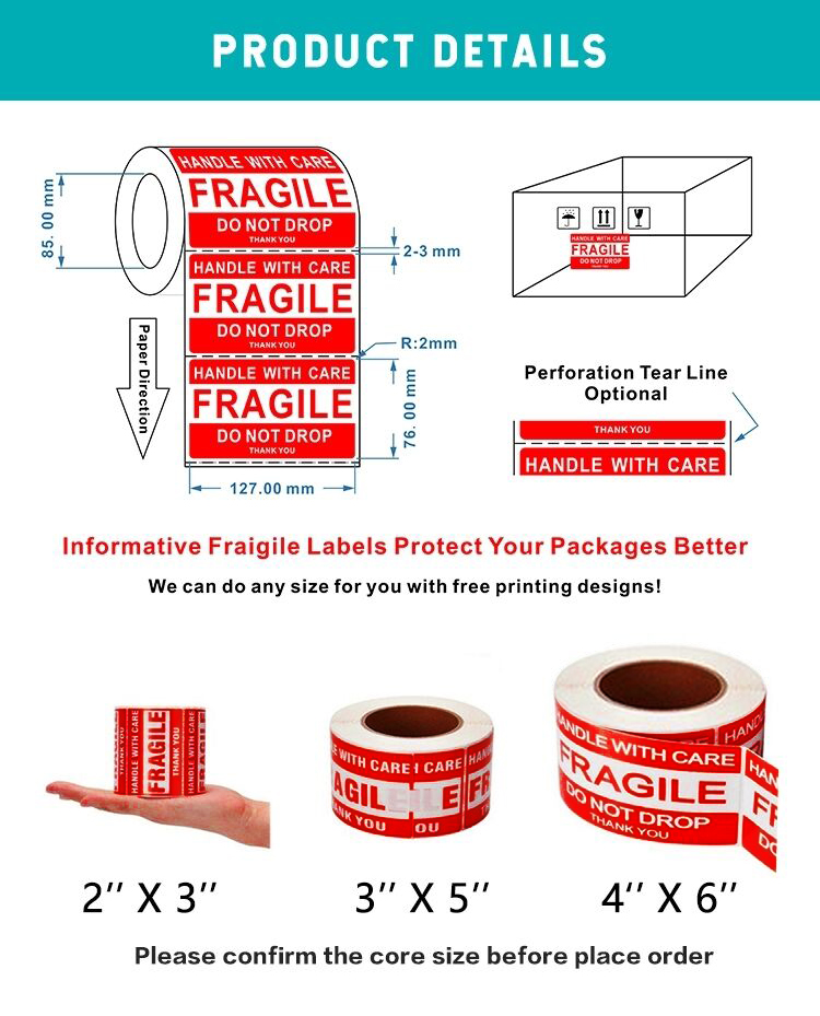 fragile custom sticker