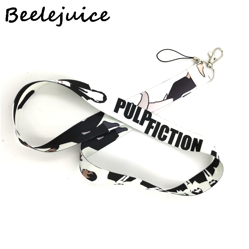 Pulp fiction Neck Strap Lanyard keychain Mobile Phone Strap ID Badge Holder Rope Key Chain Keyrings cosplay Accessories Gift