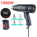 1800W 100-600 Celsius Handheld Digital Display Thermostat Hot Air Gun EU Thermoregulator Soldering Heat Guns with 4 Nozzles