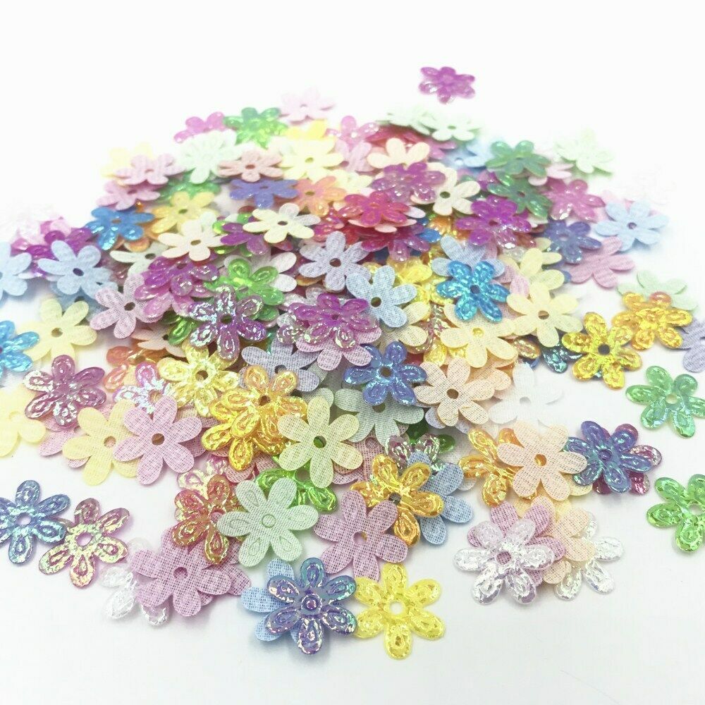 DIY 500pcs Mixed Color Flower Appliques felt decoration scrapbooking clothing crafts 16mm