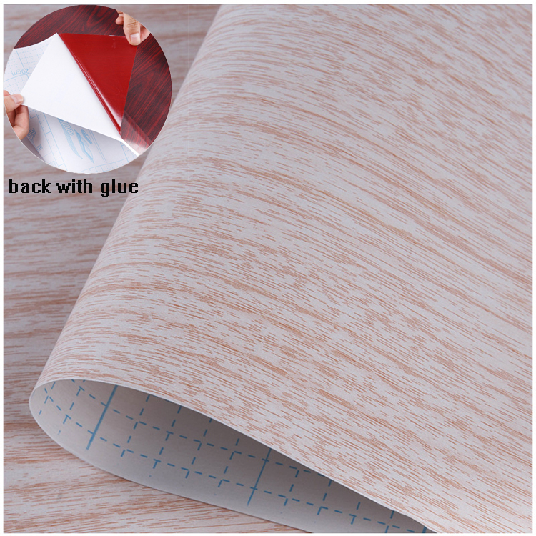 PVC Wallpaper Self Adhesive Waterproof Wood Grain Wall Stickers Decorative Film Room Kitchen Cupboard Furniture Contact Paper