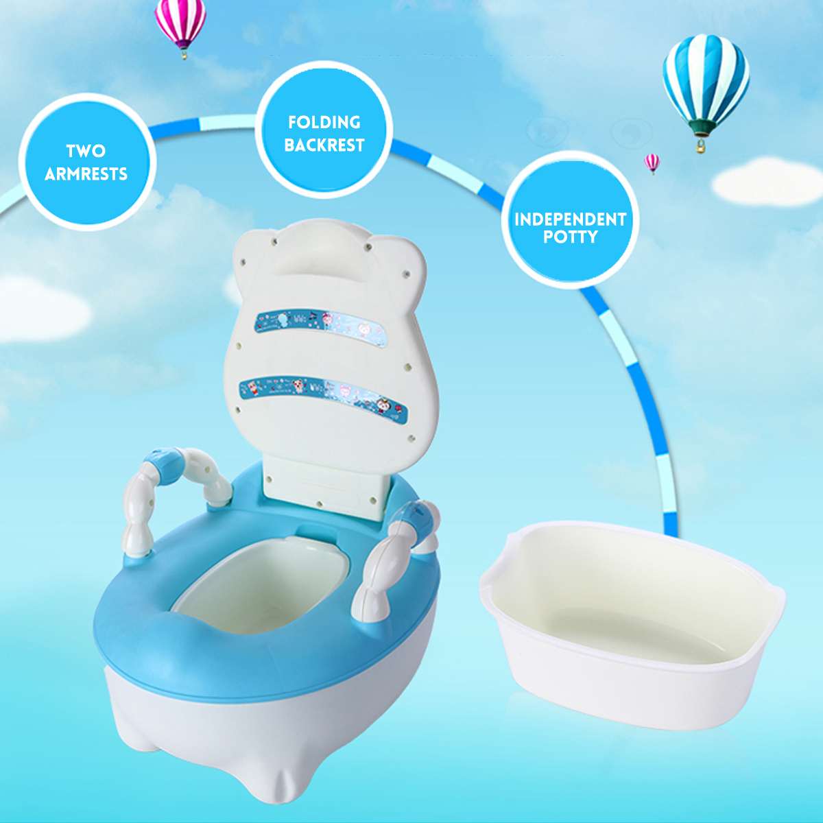 0-6 Years Old Children's Pot Soft Baby Potty Plastic Road Pot Infant Cute Baby Toilet Seat Boys And Girls Potty Trainer Seat WC