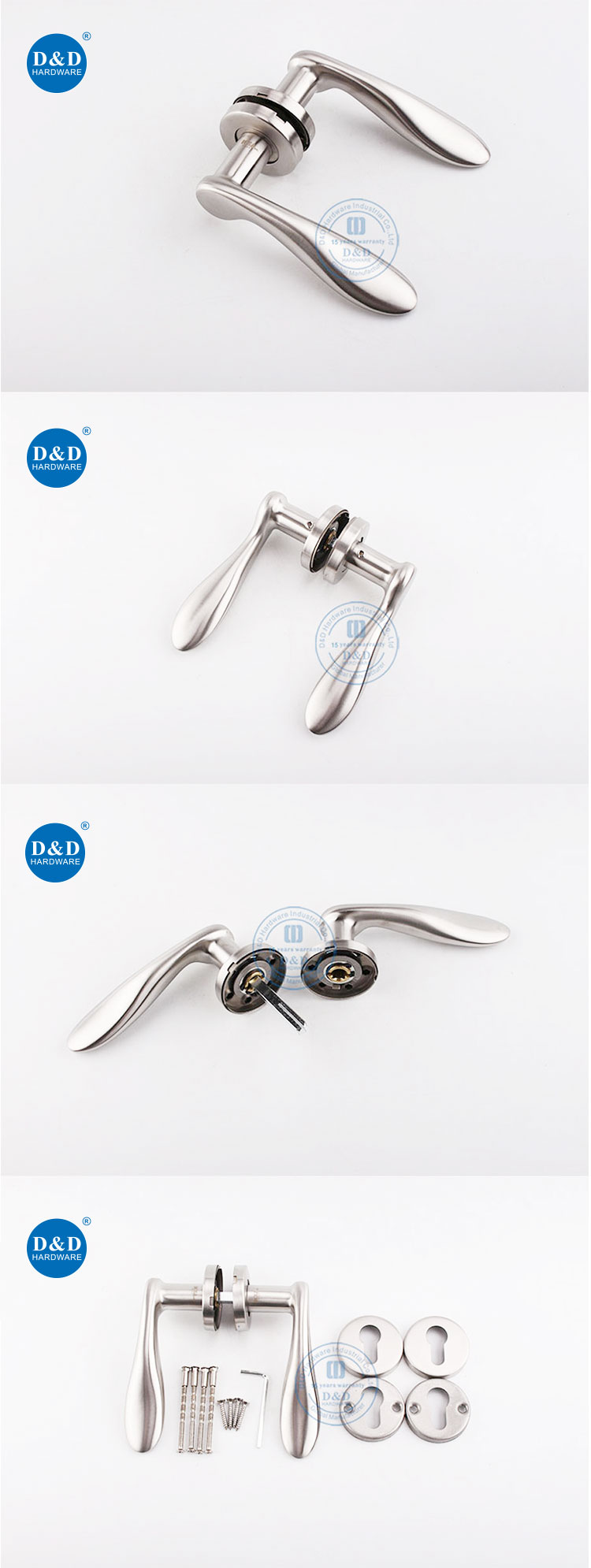 Stainless Steel Solid Lever Handle Bedroom Door Lever