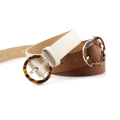 Women's Leopard print amber circle pin buckle belt 2020 new Fashion Casual vintage Wild PU belt jeans dress waistband p79