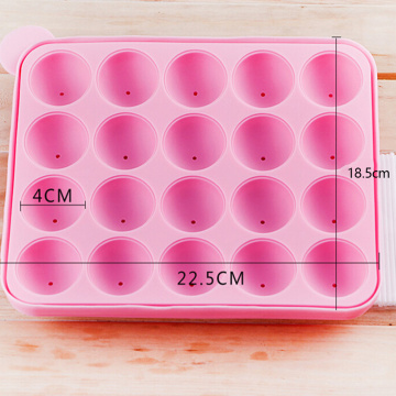 1PC 20 Holes Silicone Cake Candy Cookie Mold Cupcake Lollipop Sticks Tray Stick Chocolate Soap DIY Mould Baking Tool