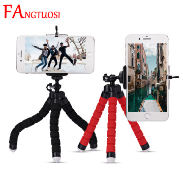 FANGTUOSI Mini Flexible Sponge Octopus Tripod For IPhone xiaomi bendable Mobile Phone Smartphone Tripod For Gopro 8 7 Camera