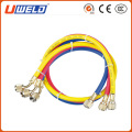 Manifold Gauge Charging Hoses in Red Yellow Blue