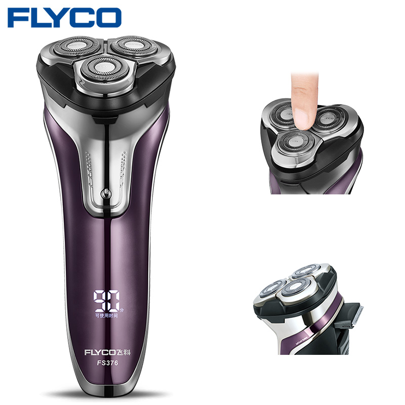 Flyco Electric Shaver FS376 Trimmer Razor Men Washable 1 Hour Quick Charge Barbeador Afeitadoras Electricas De Hombre