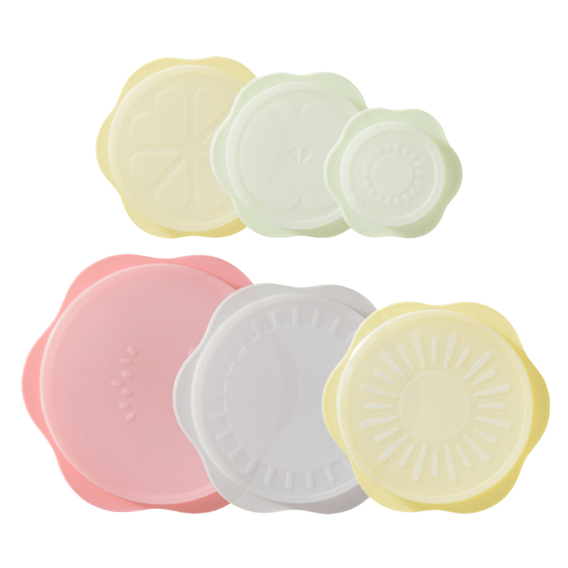 6pcs Silicone Cover Stretch Lids Reusable Airtight Food Wrap Covers Keeping Fresh Cover Kitchen Cooking Cookware Tool Accessory