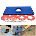 Aluminum Router Table Insert Plate Set Insert w/4 Rings Screws for Woodworking Benches 235x120x8mm/ 9.25x4.72x0.31 inch