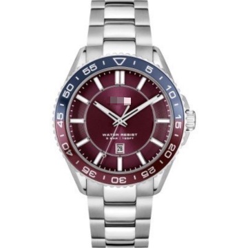 HB1514209 German Minimalist Silver Sunray Dial Quartz Watch Single-Tone Polished Stainless Steel Metal Band Men Business Wristwa
