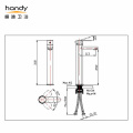 Factory supply heightened single hole basin mixer taps